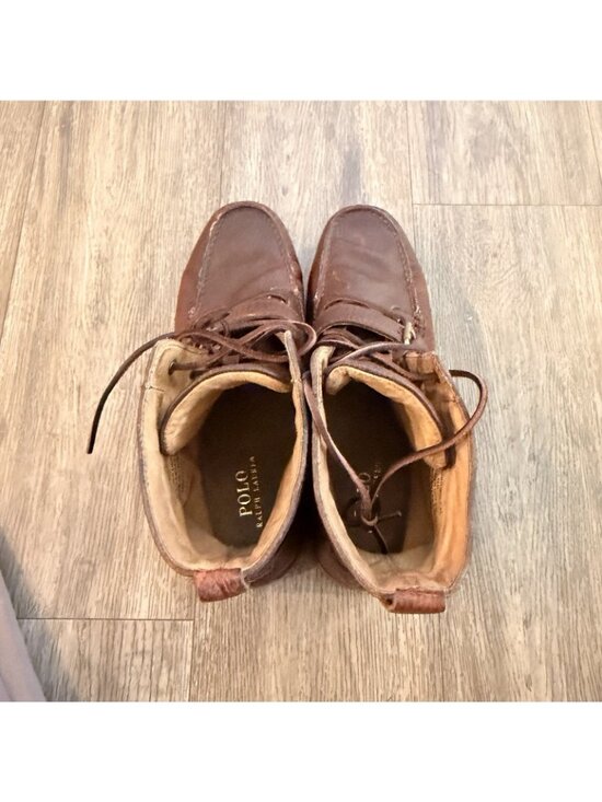 POLO RALPH LAUREN BROWN CALF-LEATHER MENS RANGER BROWN BOOT SZ 11 D